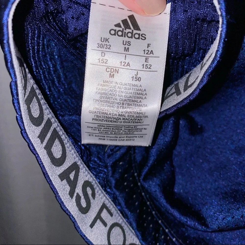 Adidas Youth Football Jersey Blue and White, New with tags Size Medium